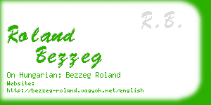 roland bezzeg business card